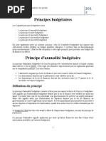 1. Principes budgétaires