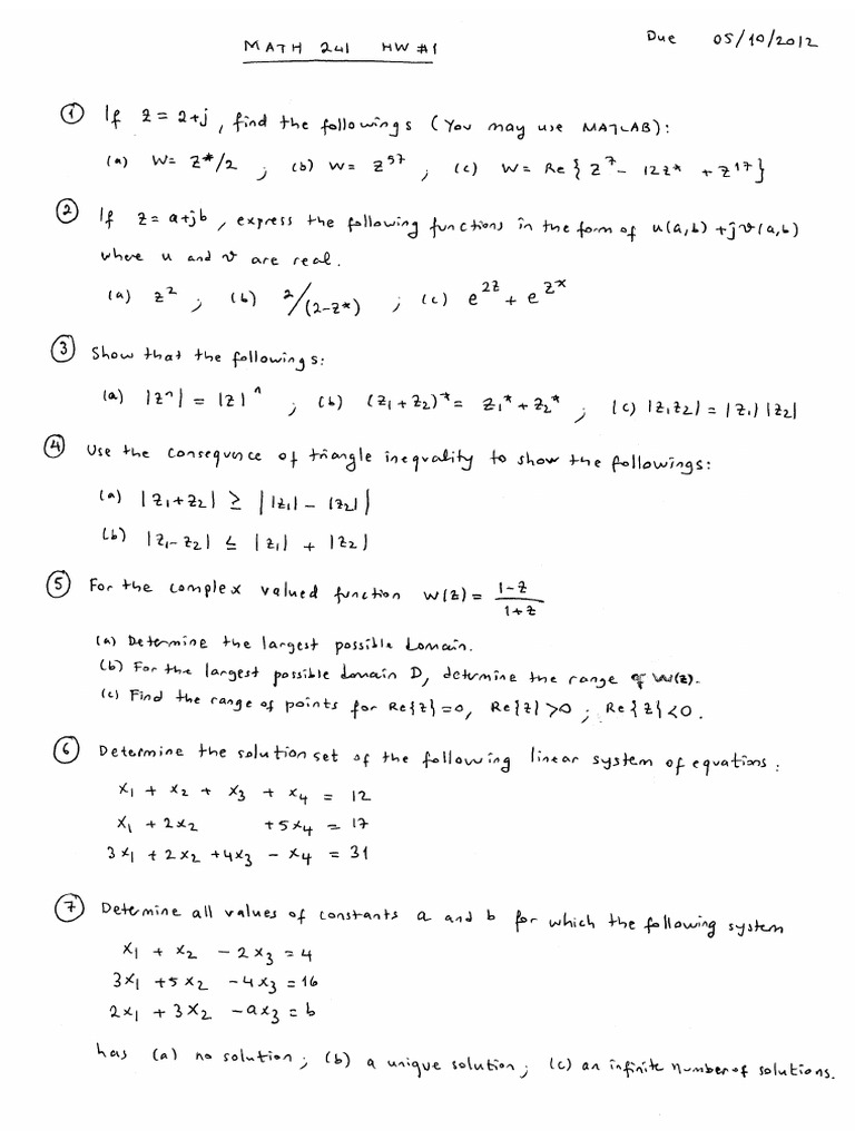 Math241 hw1 | PDF