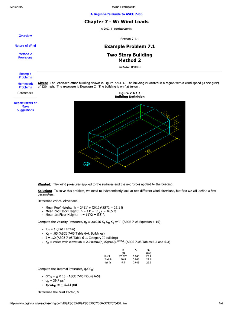 Wind Example #1 | PDF