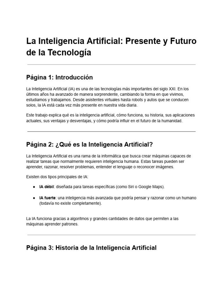 La IA | PDF | Inteligencia artificial | Inteligencia (IA) y semántica