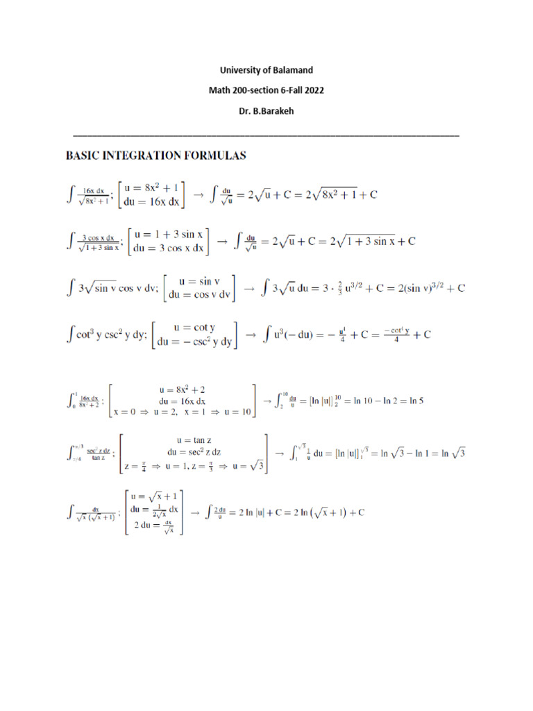 Math200 Exercises | PDF