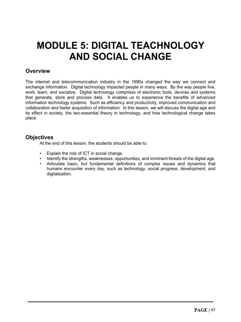 Living in The IT Era Module 5 | PDF | Educational Technology | Automation