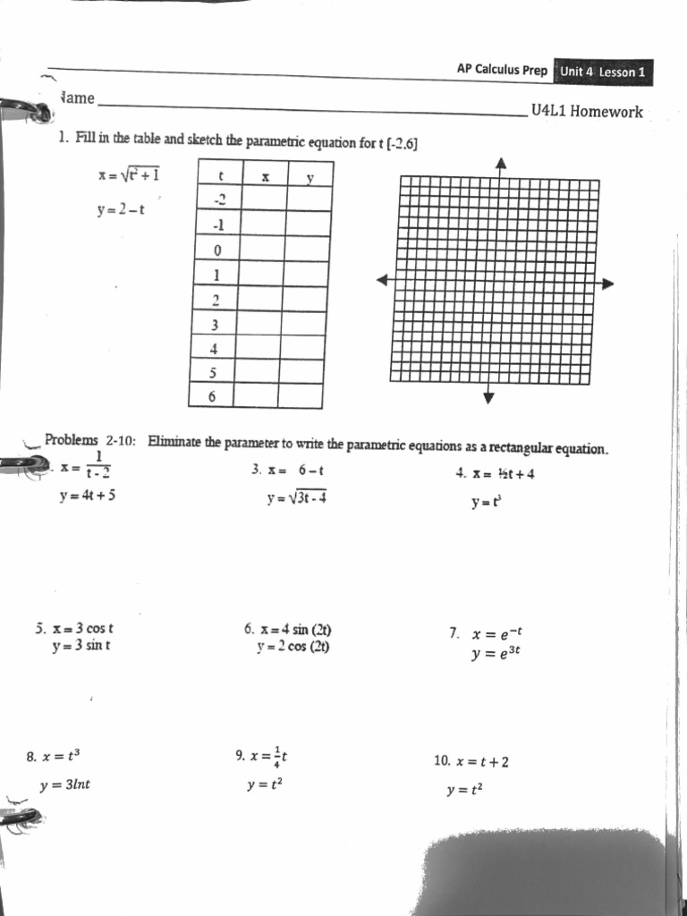 U4 L1-Homework Sheet | PDF
