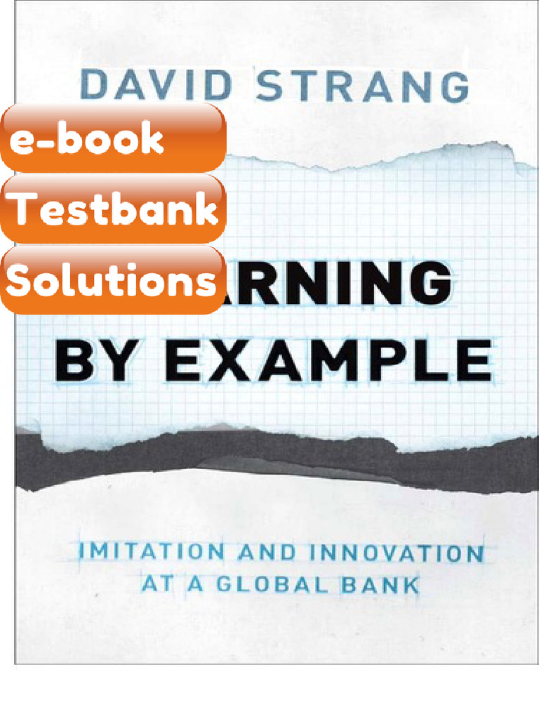 Testbank Learning by Example Imitation and Innovation at A Global Bank ...