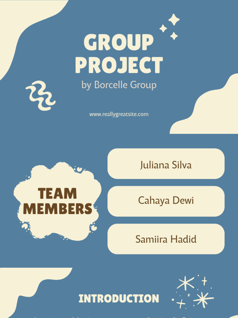 Blue and Beige Abstract Group Project Presentation PDF | PDF