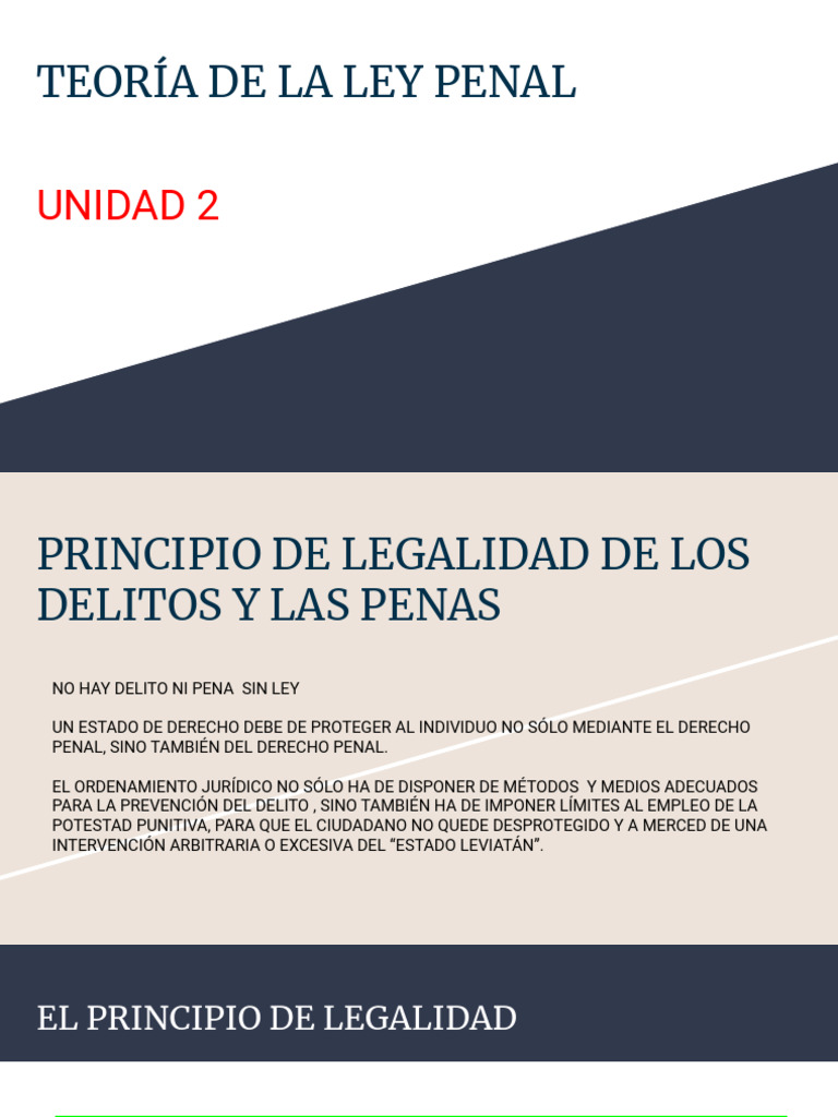 Unidad 2 Teoria de La Ley Penal | PDF | Derecho penal | Castigos