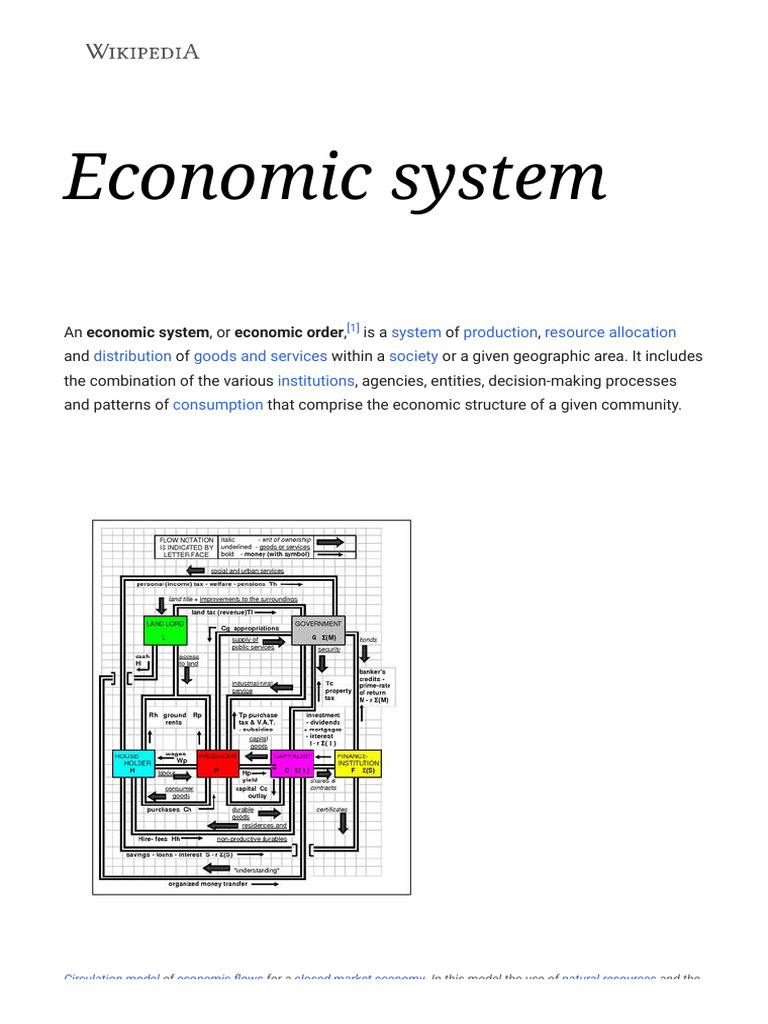 Economic System - Wikipedia | PDF | Economic System | Political Economy