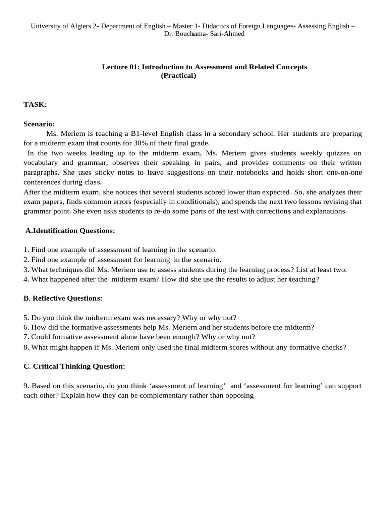 Lecture 01 - Practical | PDF
