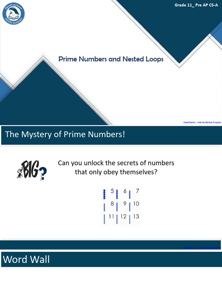Nested Loops - Pre APCSA-11-T2 - Prime Numbers | PDF | Control Flow ...