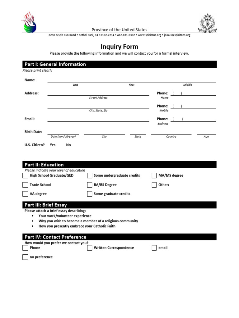 C SSP Inquirer Form Fill Able | PDF
