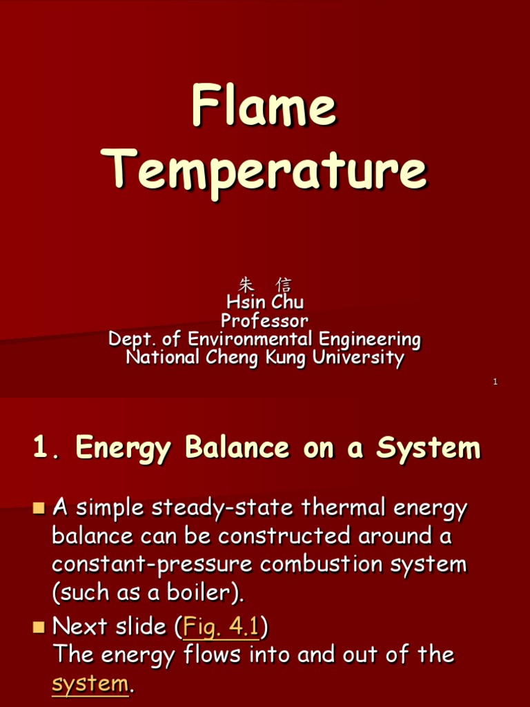 Adiabatic Flame Temperature Overview | PDF