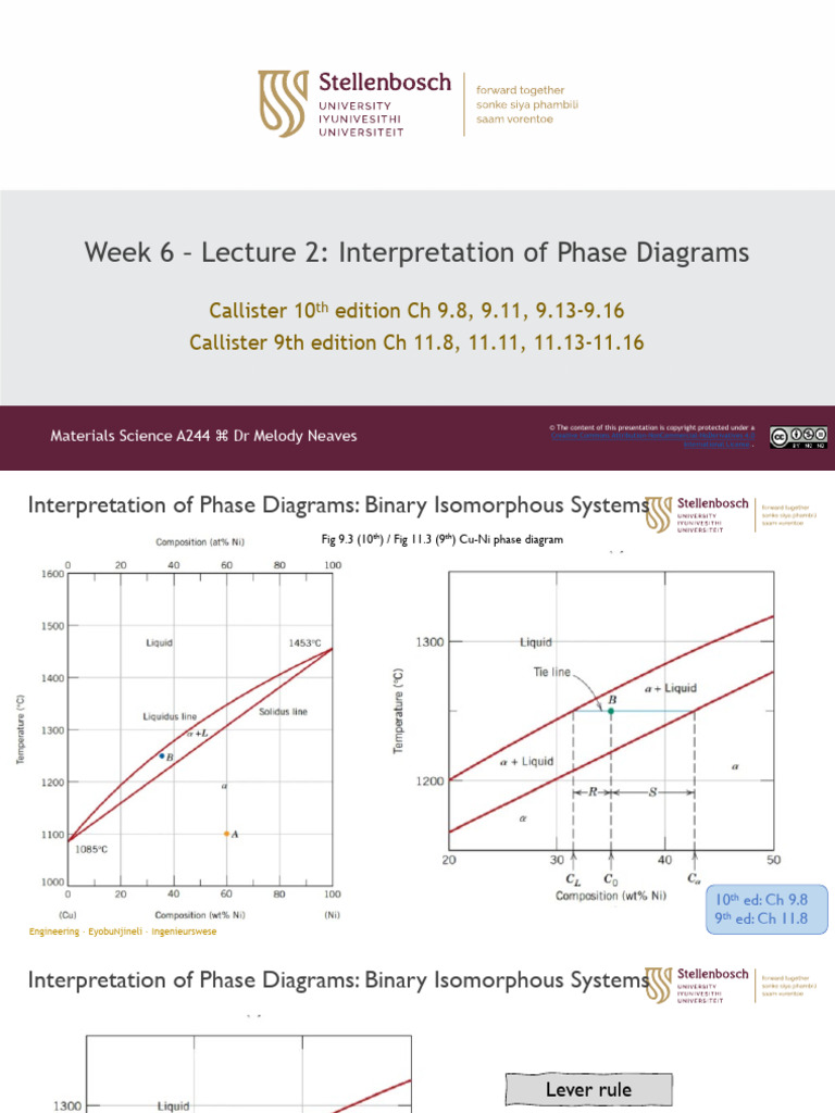 Week 6 - Lecture 2 - Interpretation of Phase Diagrams | PDF ...