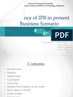 Relevance of IPR in Present Business Scenario