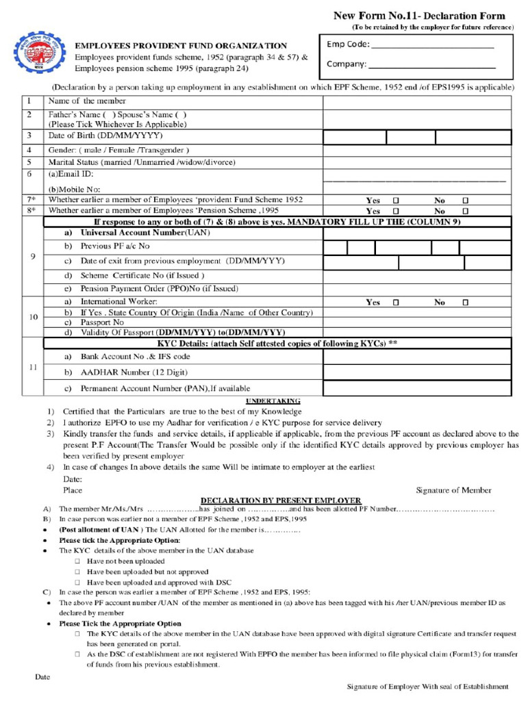Form 11 (PF) | PDF