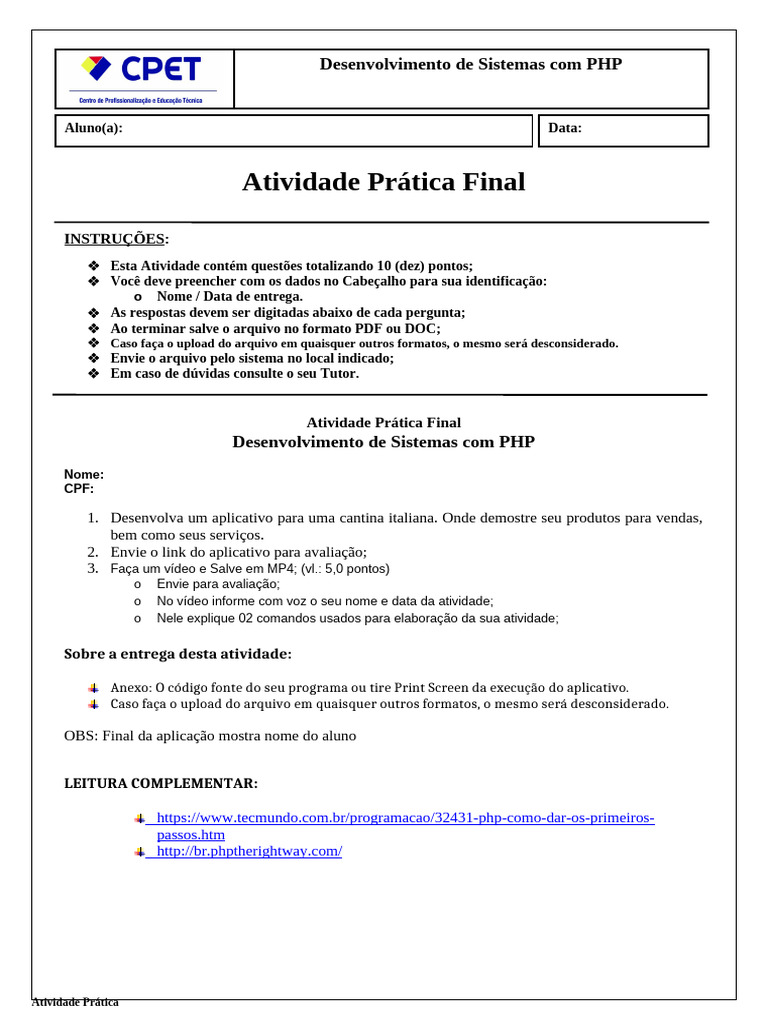 Atividade Final | PDF