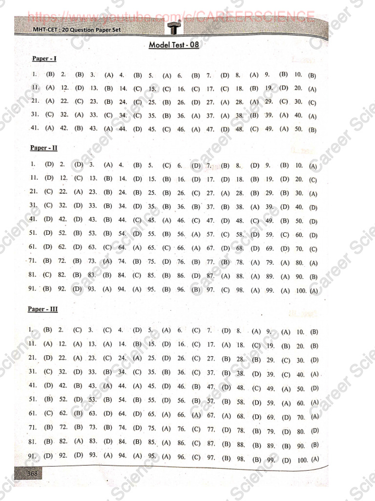 Mock Test 08 Solution | PDF | Mathematical Objects | Rotation