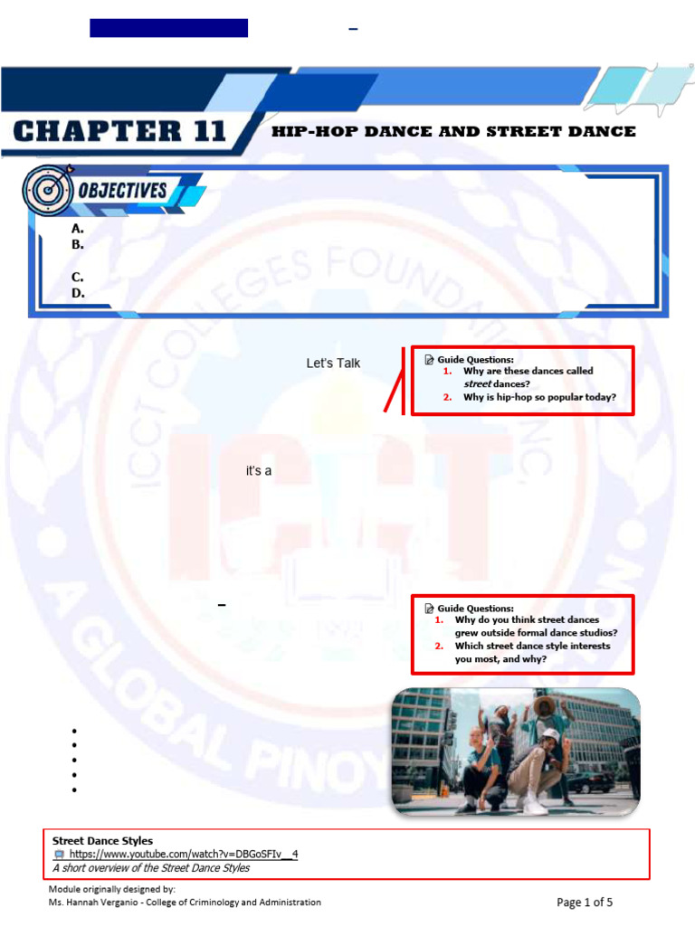 CHAPTER 11 HIP-HOP DANCE AND STREET DANCE | PDF | Urban Street Dance ...