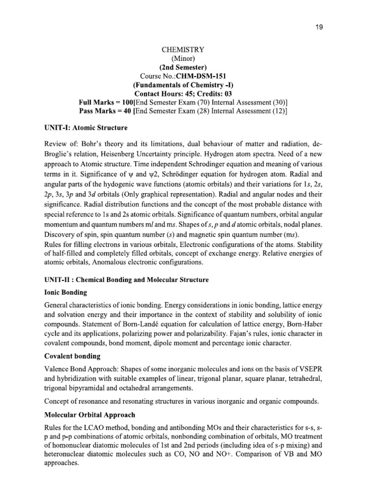 DSM 252 Chemistry Theory | PDF