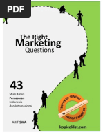 Download The Right Marketing Questions 43 Studi Kasus Pemasaran Indonesia dan Internasional by dralk SN99665431 doc pdf