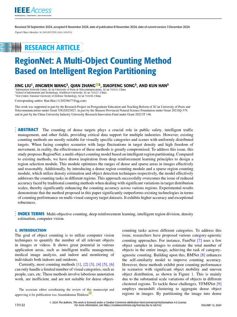 RegionNet A Multi-Object Counting Method Based On Intelligent Region ...