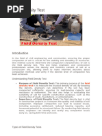Field Density Test | PDF | Civil Engineering