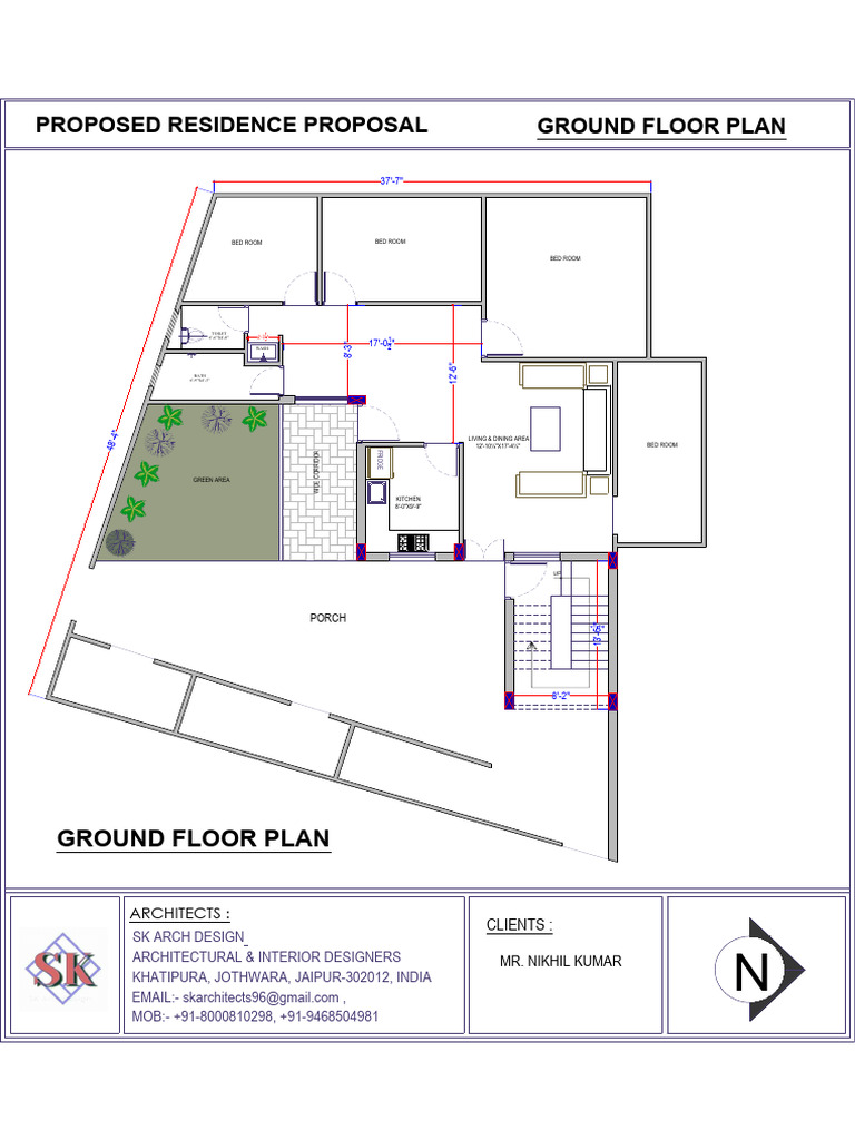 Ground Floor Plan-1 | PDF | Home | Architectural Design