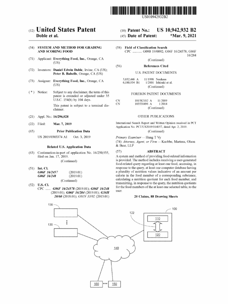 Us 10942932 | PDF | United States Patent And Trademark Office