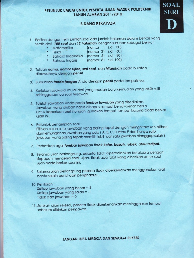 Soal Umpn Polines 2014 Tata Niaga