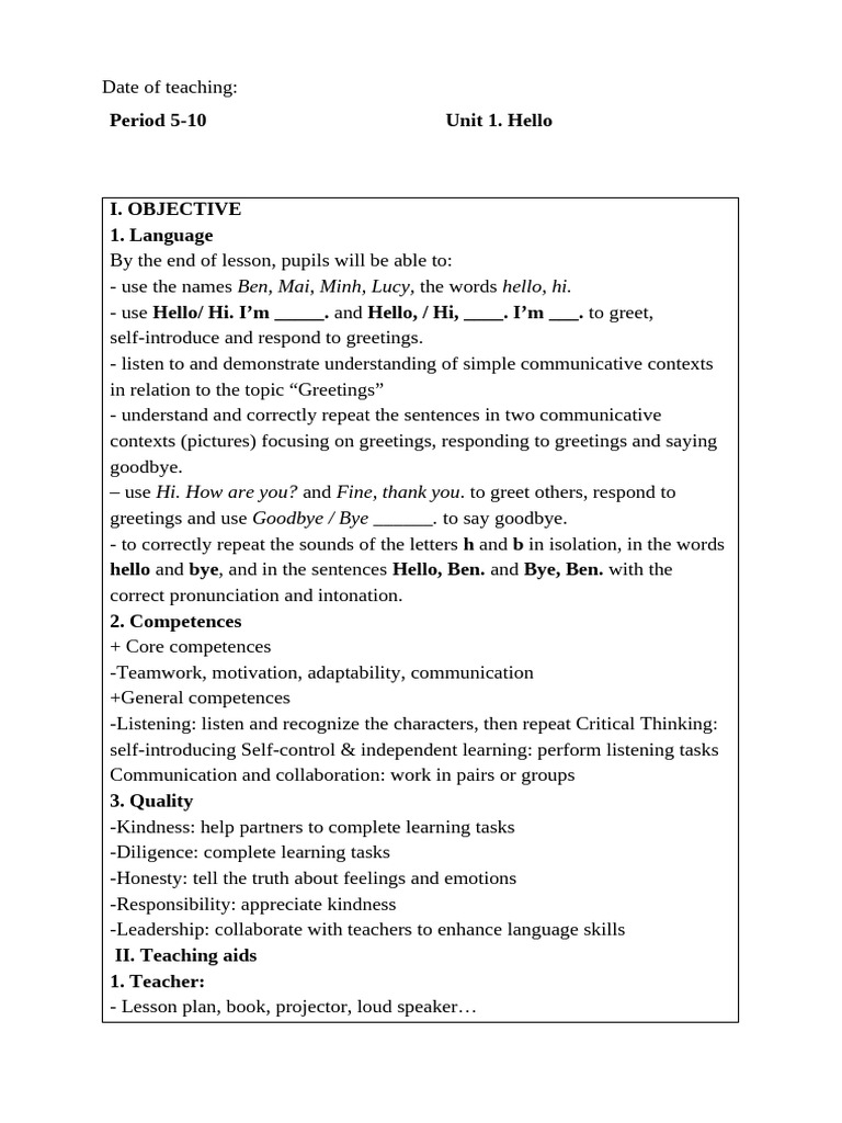 E 3 Unit 1 | PDF | Teachers | Cognition
