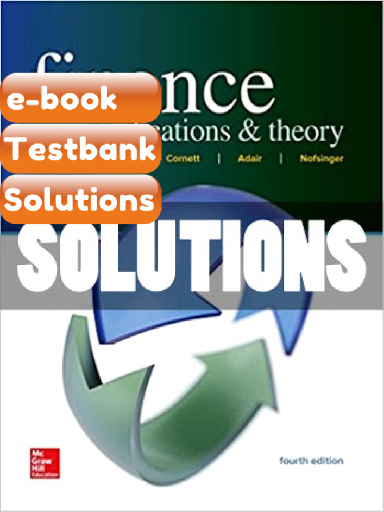 Testbank Finance Applications and Theory 4 Ed Cornett Fast Download ...