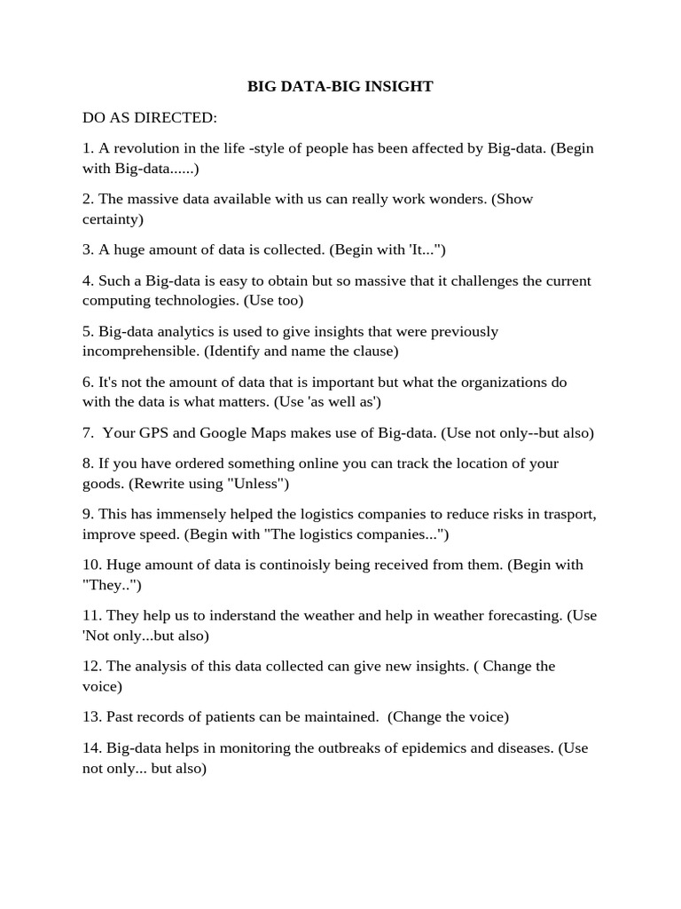 Big-data Big Insight Activity | PDF | Big Data | Information Science