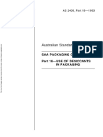 As 2400.18-1983 Packaging Use of Desiccants in Packaging