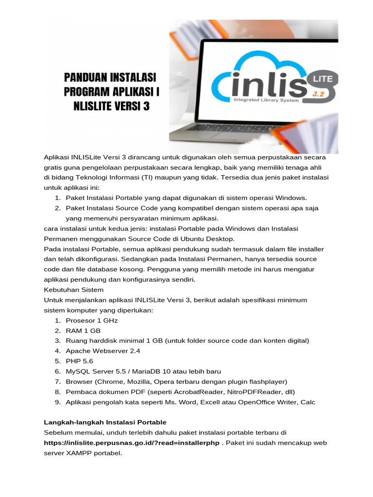 Aplikasi INLISLite Versi 3-1 | PDF