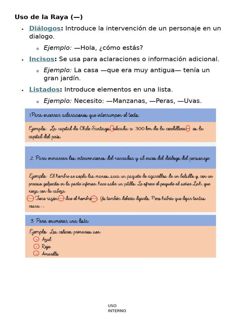Uso de La Raya | PDF
