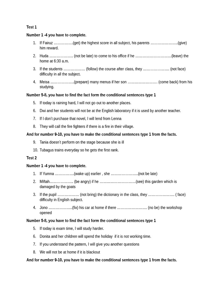 Soal Conditional Type 1 | PDF | Chess | Chess Theory