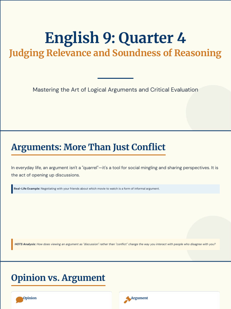 Judging Relevance and Soundness of Ideas | PDF | Argument | Fallacy