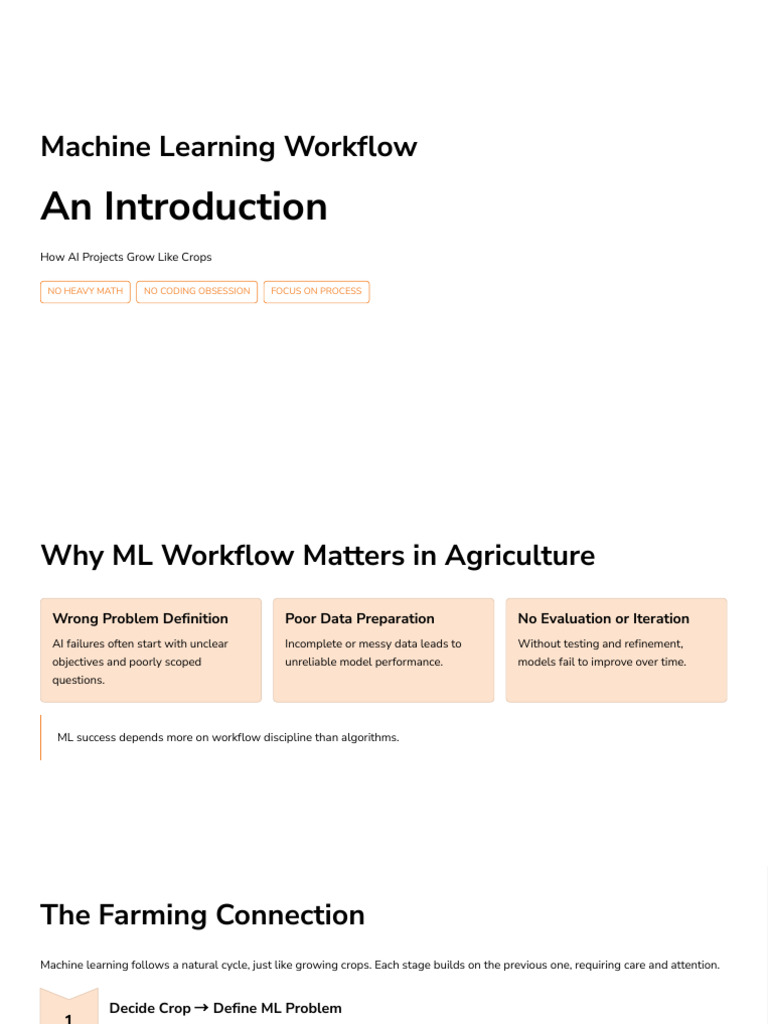 Machine Learning Workflow | PDF | Machine Learning | Agriculture