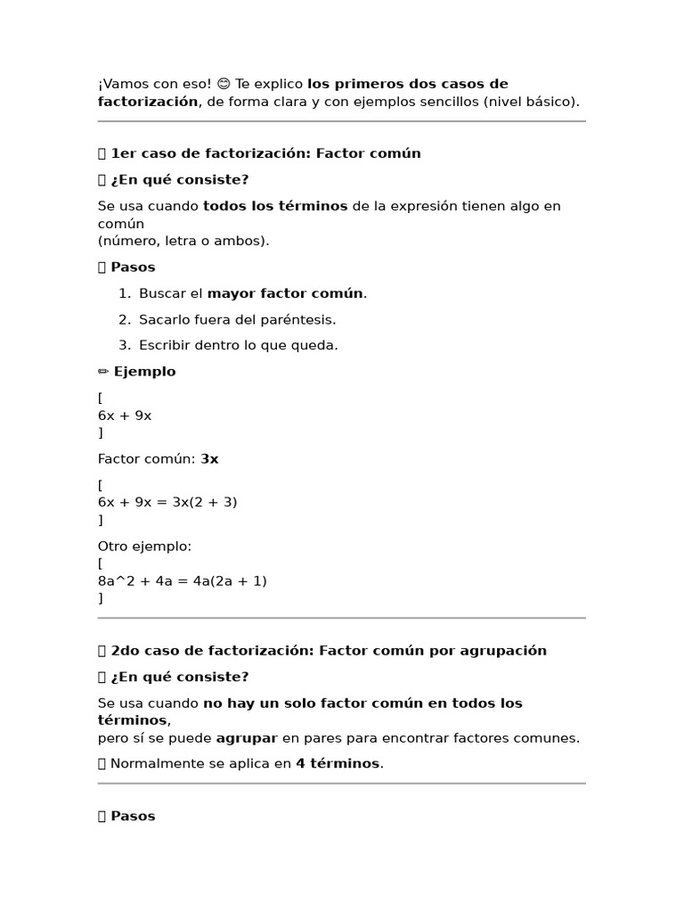 Factor Comun | PDF