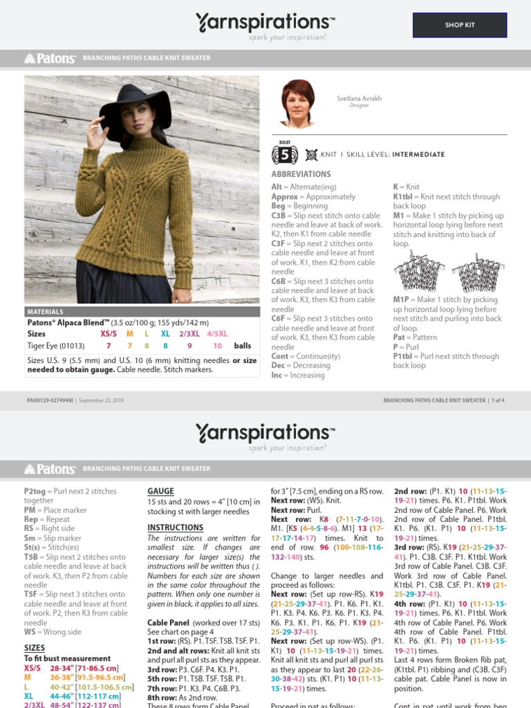 PAK0129-027494M | PDF | Knitting | Clothing