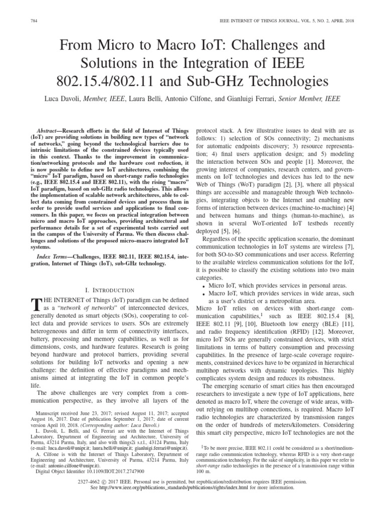 From Micro to Macro IoT Challenges and Solutions in the Integration of ...
