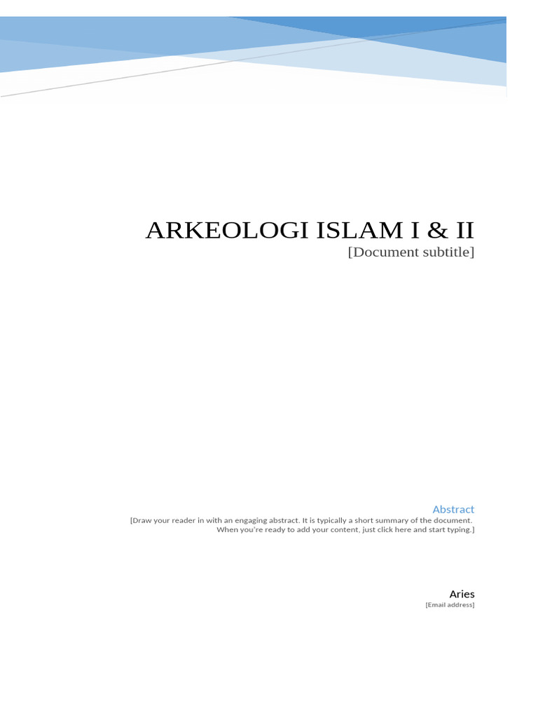 Handout Arkeologi Uin Suka | PDF