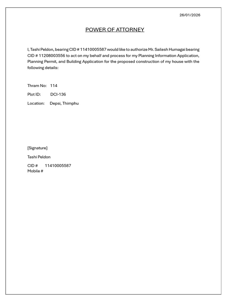 Power of Attorney | PDF