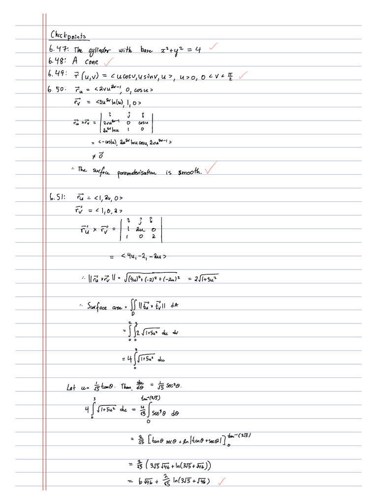 6.6 Surface Integrals Part 1 | PDF