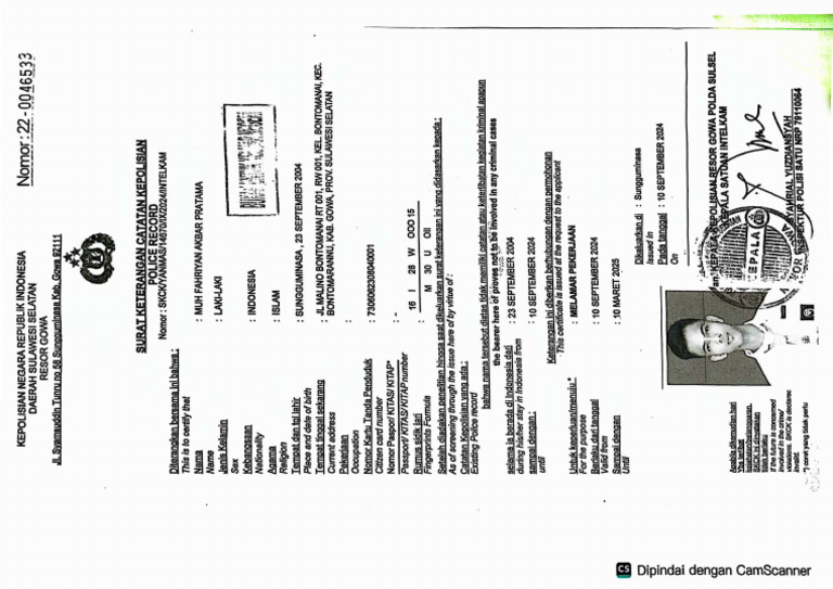 SKCK Scan PDF | PDF