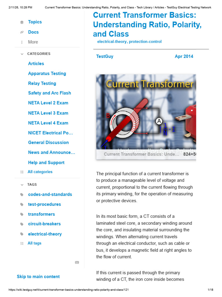 Current Transformer Basics | PDF | Transformer | Electrical Engineering