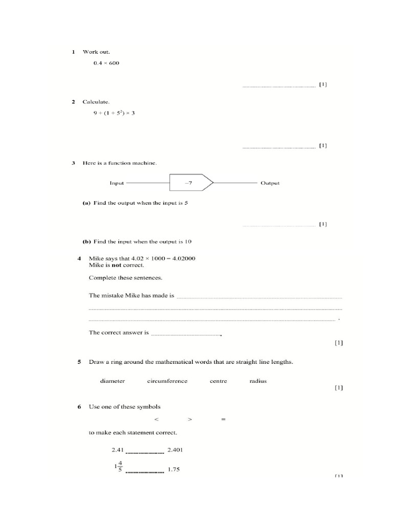 Checkpoint Math Grade 9 | PDF