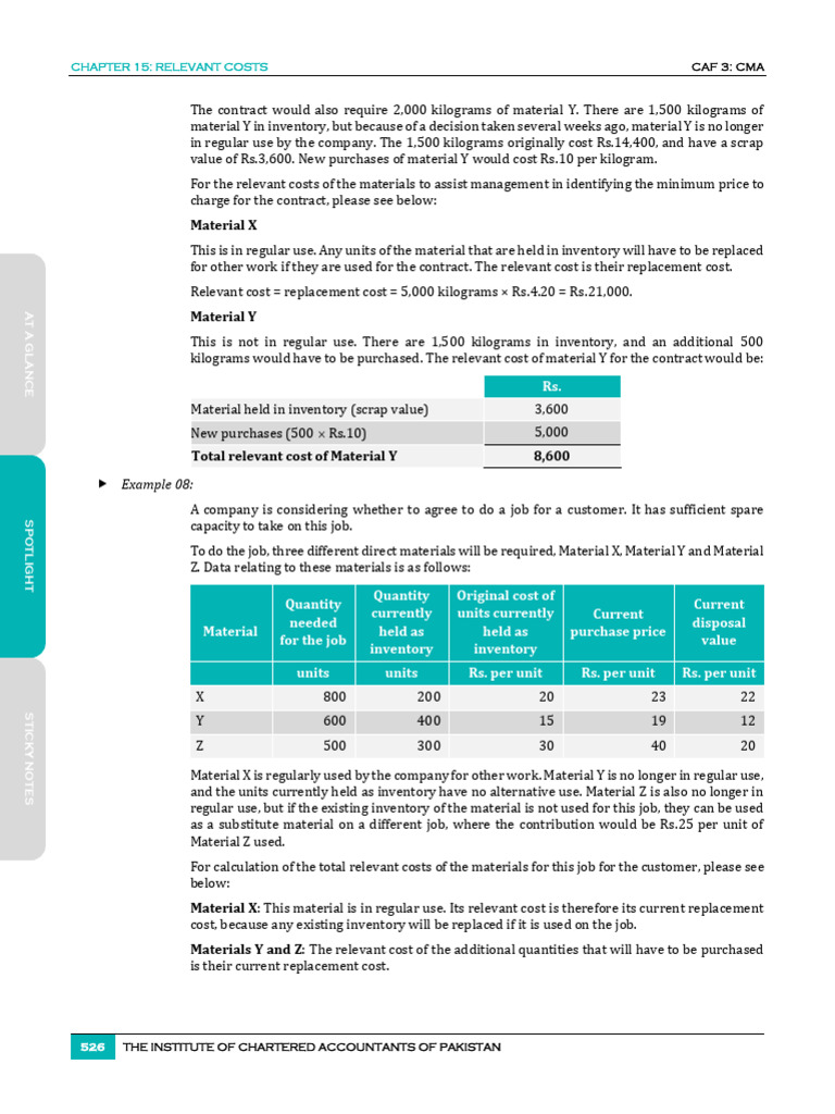 Relevant Cost Examples | PDF | Inventory | Overtime