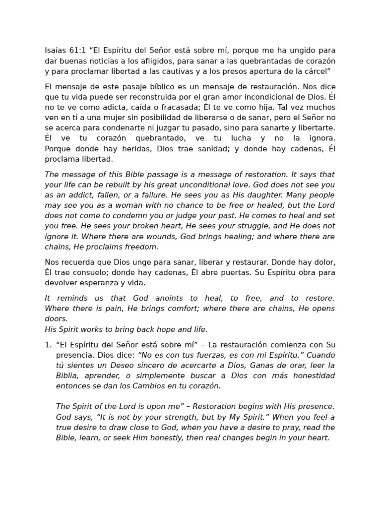 Isaías 61 1 | PDF