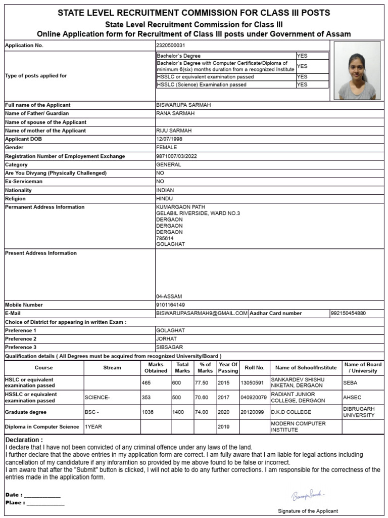 Slrc Class III 2nd | PDF | Bachelor's Degree | Vocational Education