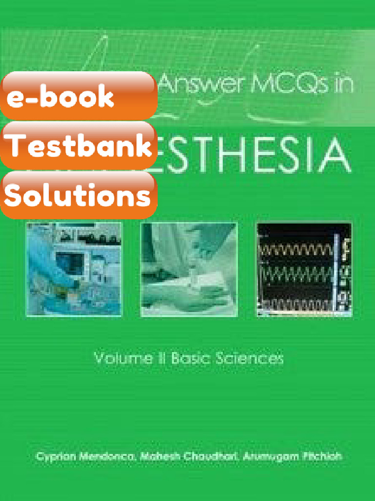 Testbank Single Best Answer MCQs in Anaesthesia Basic Sciences Fast ...